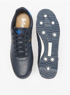 Lee Cooper حذاء رياضي رجالي مزين بشعار مع رباط للإغلاق  - Image 4