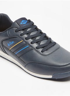 Lee Cooper حذاء رياضي رجالي مزين بشعار مع رباط للإغلاق  - Image 5