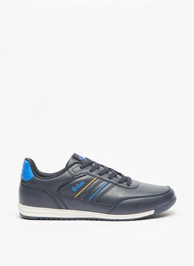 Lee Cooper Men's Logo Detail Sneakers with Lace-Up Closure  - Image 3