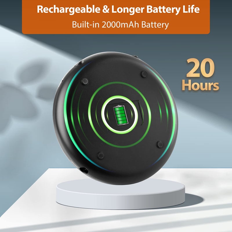 Hernido Rechargeable Portable CD Player for Car, Hernido Discman CD Player with FM Transmitter, 20 Hours Playtime Personal Compact Disc CD Player, USB CD Walkman with Headphones, Anti-Skip & Resume Playback - Image 3