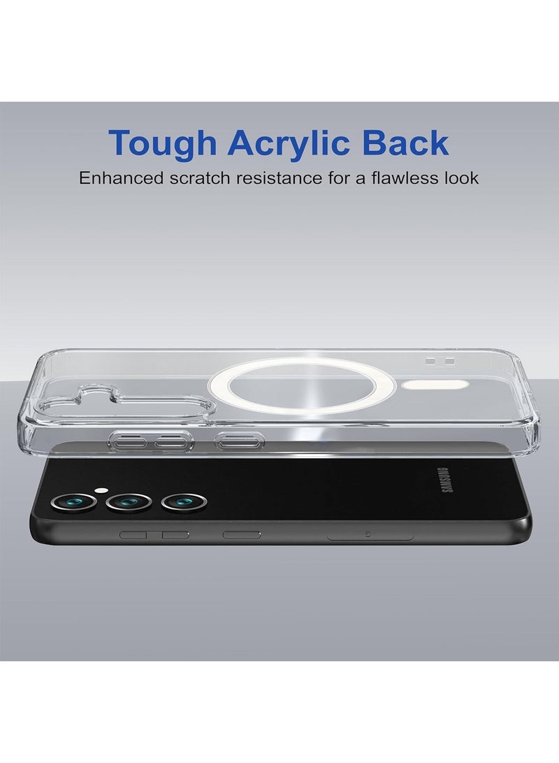 Techie Samsung Galaxy S24 FE Clear Case with MagSafe – Slim, Anti-Yellowing Cover with Camera Lens Protection, Magnetic Holder Compatible - Image 5