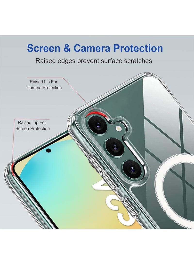 Techie Samsung Galaxy S24 FE Clear Case with MagSafe – Slim, Anti-Yellowing Cover with Camera Lens Protection, Magnetic Holder Compatible - Image 4