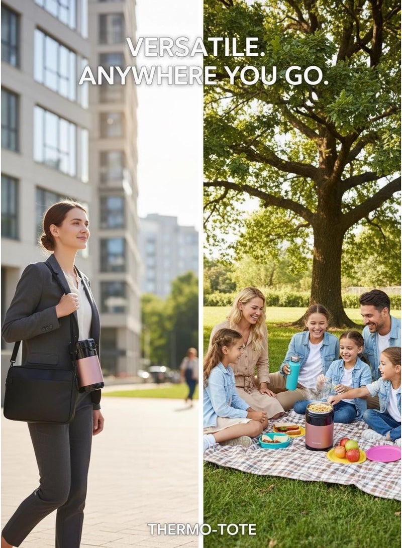 Magic Vacuum Stainless Steel Leak Proof and Insulated Stainless Steel Three-Layer Lunch/Snack Box  Suitable for Bringing Food to Office, Picnics - Image 3