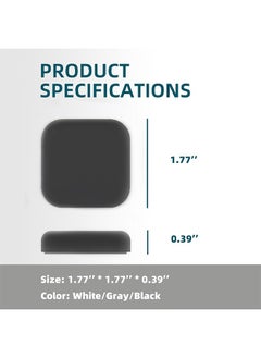 Arabest 6 Pcs Door Stopper Wall Protector, Self-Adhesive Wall Shield, Wall Protector from Door Knobs (White, Gray, Black)  - Image 2