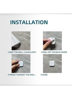 Arabest 6 Pcs Door Stopper Wall Protector, Self-Adhesive Wall Shield, Wall Protector from Door Knobs (White, Gray, Black)  - Image 4