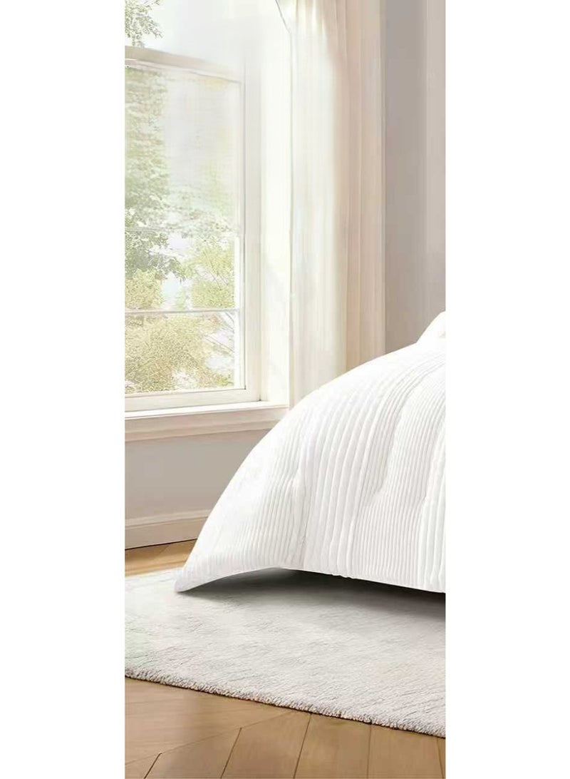 Xi Duo Duo Winter double bedspread, embroidered with soft velvet and luxurious fur to give you warmth and add beauty and elegance to your room, size 240*260 cm - Image 2