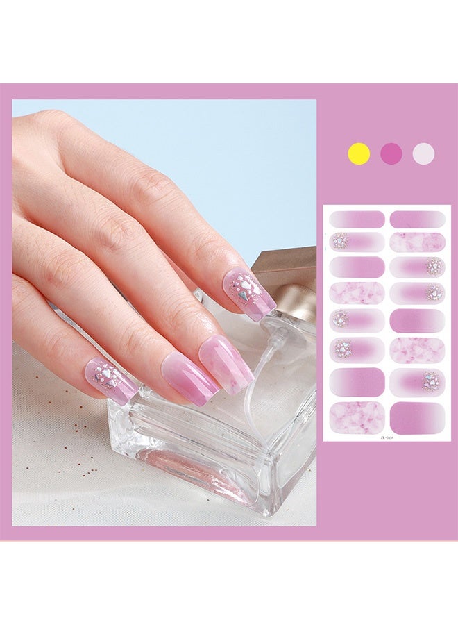 GD 7 PCS Semi Cured Gel Nail Strips, Self-Adhesive Nails Stickers, Sequin Gel Nail Stickers for Home Nails DIY - Image 4