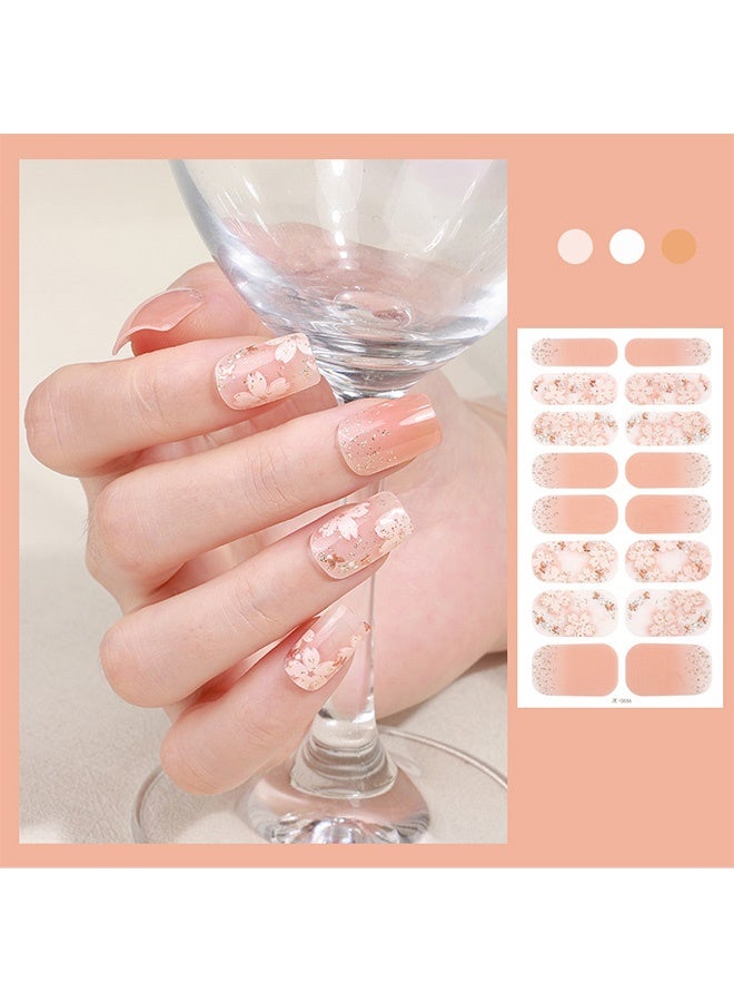 GD 7 PCS Semi Cured Gel Nail Strips, Self-Adhesive Nails Stickers, Sequin Gel Nail Stickers for Home Nails DIY - Image 5