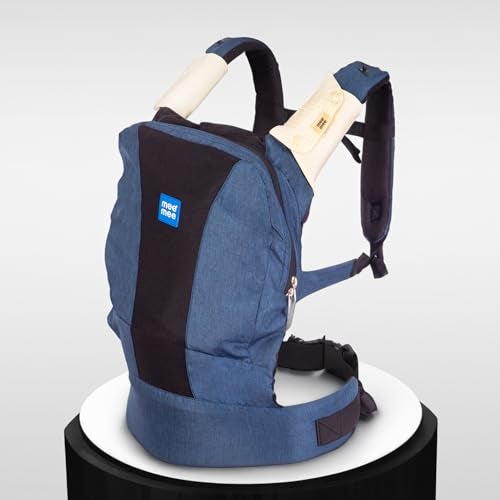 Mee Mee Comfy Newborn Baby Carrier with 4 Carry Modes | Lightweight & Adjustable Sling with Neck Support, Padded Waist & Shoulder Straps | Safety Buckle & Detachable Hip Seat for 0–2 Years (Navy Blue) - Image 2