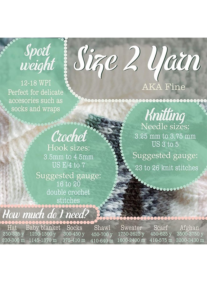 Lemon Bamboo Cotton Sport Yarn, 50g/Skein, 4 Skeins - Image 5