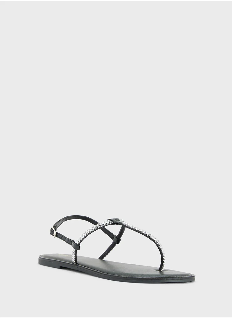 جينجر Sparkly Thong Sandal