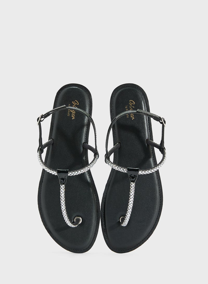 جينجر صندل ثونج لامع - Image 4