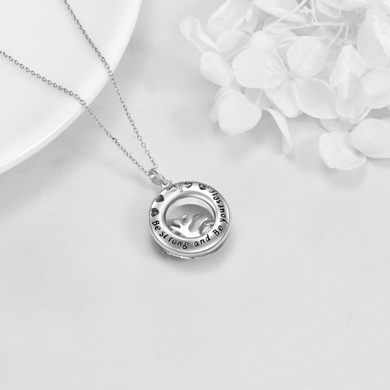 POPLYKE Gymnastics Gifts Sterling Silver Gymnastics Heart-Shaped Pendant Necklace for Women (silver-Gymnastics Necklace) - Image 5