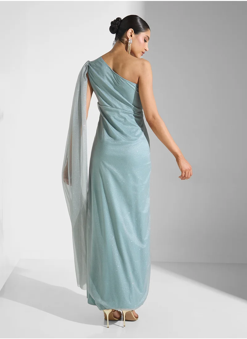ايلا ليمتد اديشن One Shoulder Exaggerated Sleeve Trail  Dress