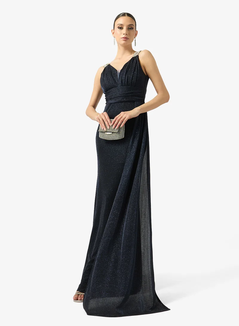 FYOR  V-Neck Embellished Strap Maxi Dress for Women | Best Price UAE