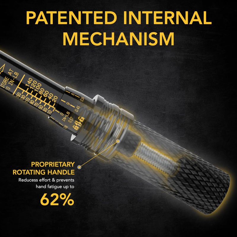 LEXIVON Inch Pound Torque Wrench 1/4-Inch Dr. | 72-Tooth Gear Dual-Direction Click Type | Micro-Adjustment 10~150 in-lb (1.1~16.9 Nm) | Zippered Protective Case (LX-180) - Image 4