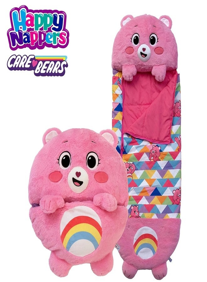 Happy Nappers: Care Bears Sleep Sack Medium - Cheer Bear - 54 x 20, 2-in-1: Plush Character Opens Into Sleeping Bag, Soft Nap & Play Animal, Kids 3+ - Image 2