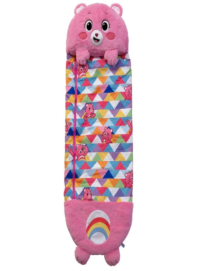 Happy Nappers: Care Bears Sleep Sack Medium - Cheer Bear - 54 x 20, 2-in-1: Plush Character Opens Into Sleeping Bag, Soft Nap & Play Animal, Kids 3+ - Image 1