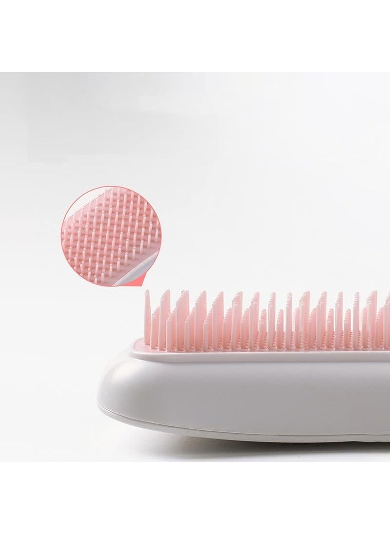 Generic Electric Pink Scalp Massager Hair Scrubber Portable Vibrating Silicone Hairbrush Comb Detangling Relax Stress Relief Hair Growth AntiFatigue 
