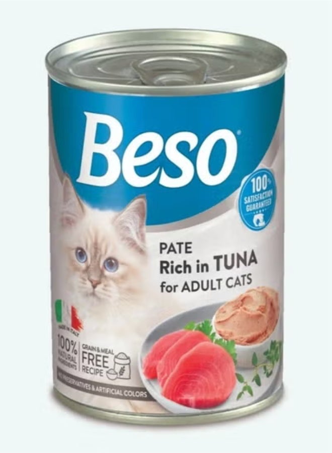 Beso Pate Tuna Canned Food For Adult Cats 6x 400 gram - Image 1