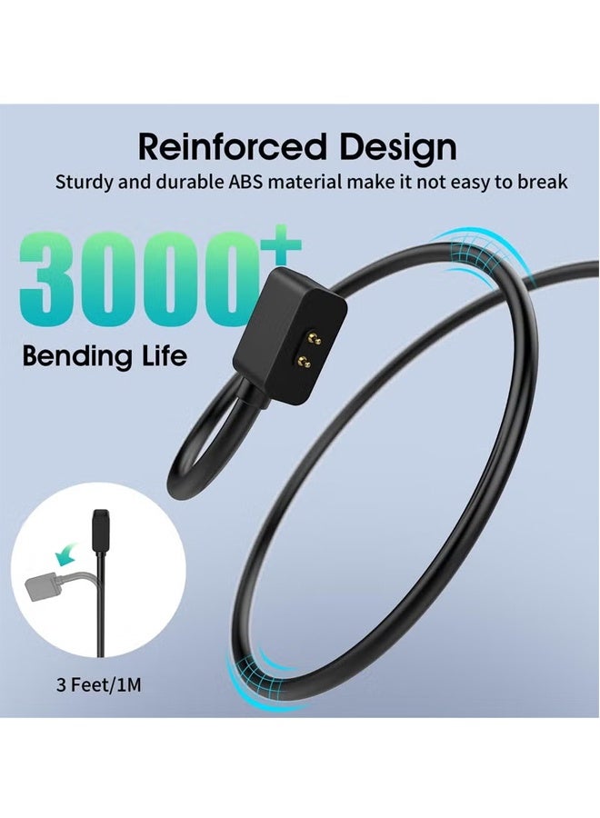 PULUZ Charger Cable Compatible with Xiaomi MI Band 9/9 Pro,Mi Band 8/8 Pro,Redmi Watch 5/5 Lite/5 Active,Redmi Watch 4/4 Lite/4 Active,Redmi Watch 3/3 Lite/3 Active,Magnetic USB Charging Cable 3.3Ft/1M  - Image 3