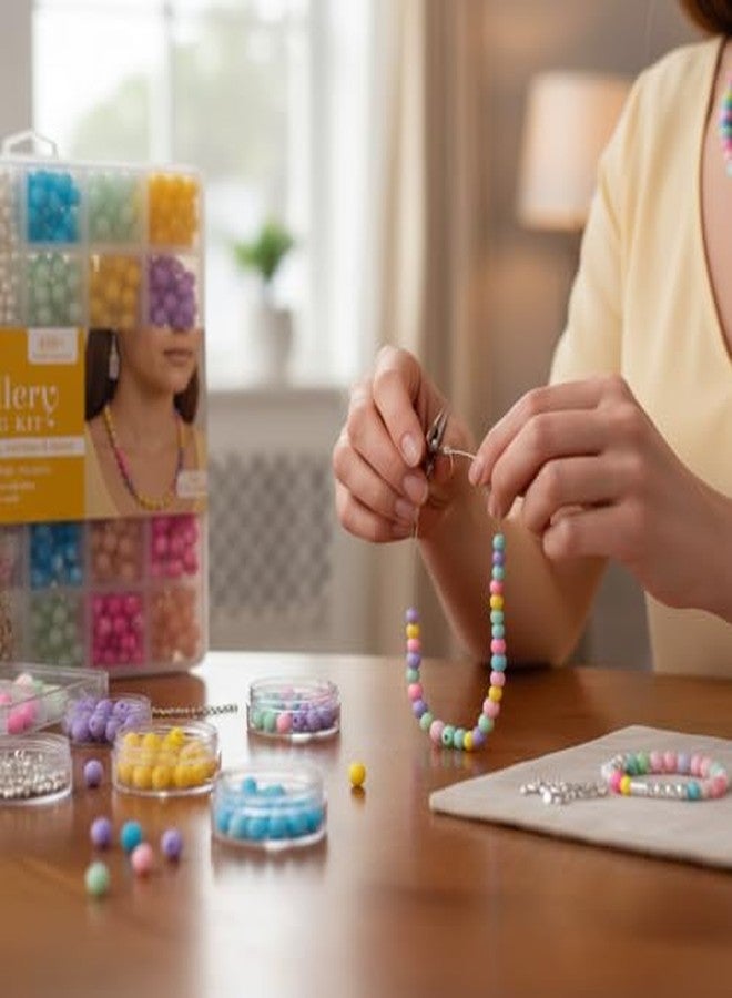 itsy-bitsy Itsy Bitsy My Beads Studio Jewellery Making Kit Pastel Orchid Assorted Craft Beads Organised Box DIY Bracelet Set, Jewellery Making kit DIY Beads Craft Set - Image 2