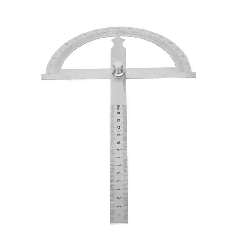 Stainless Steel Protractor Goniometer 0 180 Degree Angle Finder 15cm Ruler 150 200mm - Image 2
