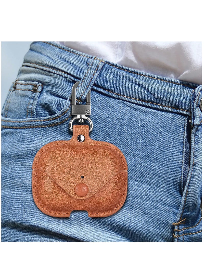 For AirPods Pro 2 Case Leather, Airpods Pro Leather Case Cover with Keychain Airpods Strap Compatible with Apple Airpods Pro 2nd Generation 2022