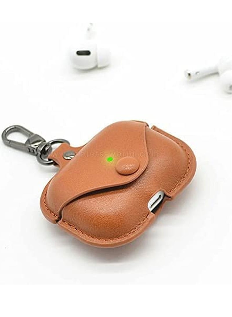 For AirPods Pro 2 Case Leather, Airpods Pro Leather Case Cover with Keychain Airpods Strap Compatible with Apple Airpods Pro 2nd Generation 2022