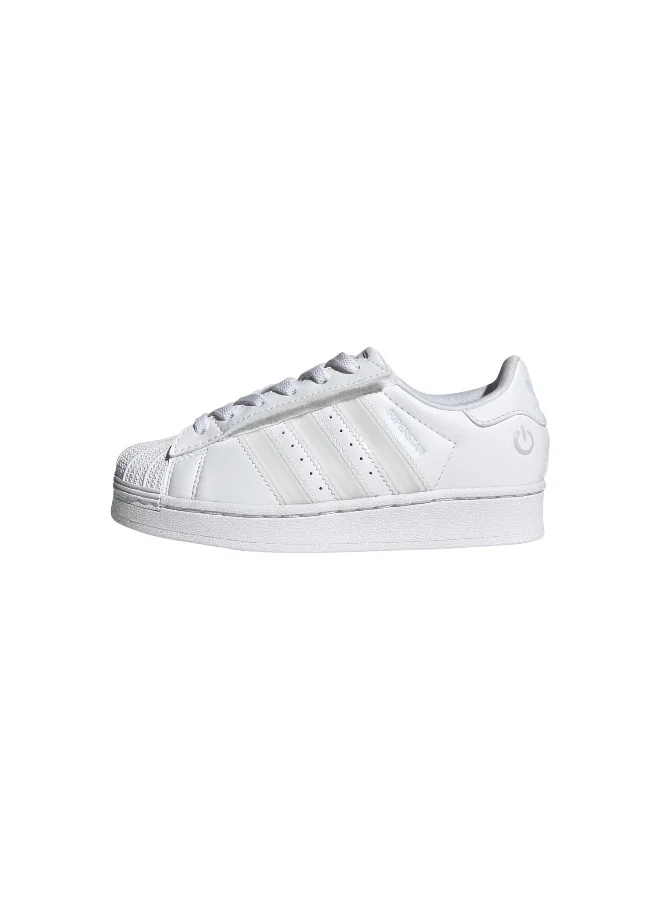 adidas سنيكرز سوبرستار بإضاءة LED للأطفال (أولاد وبنات) مقاس 2.5