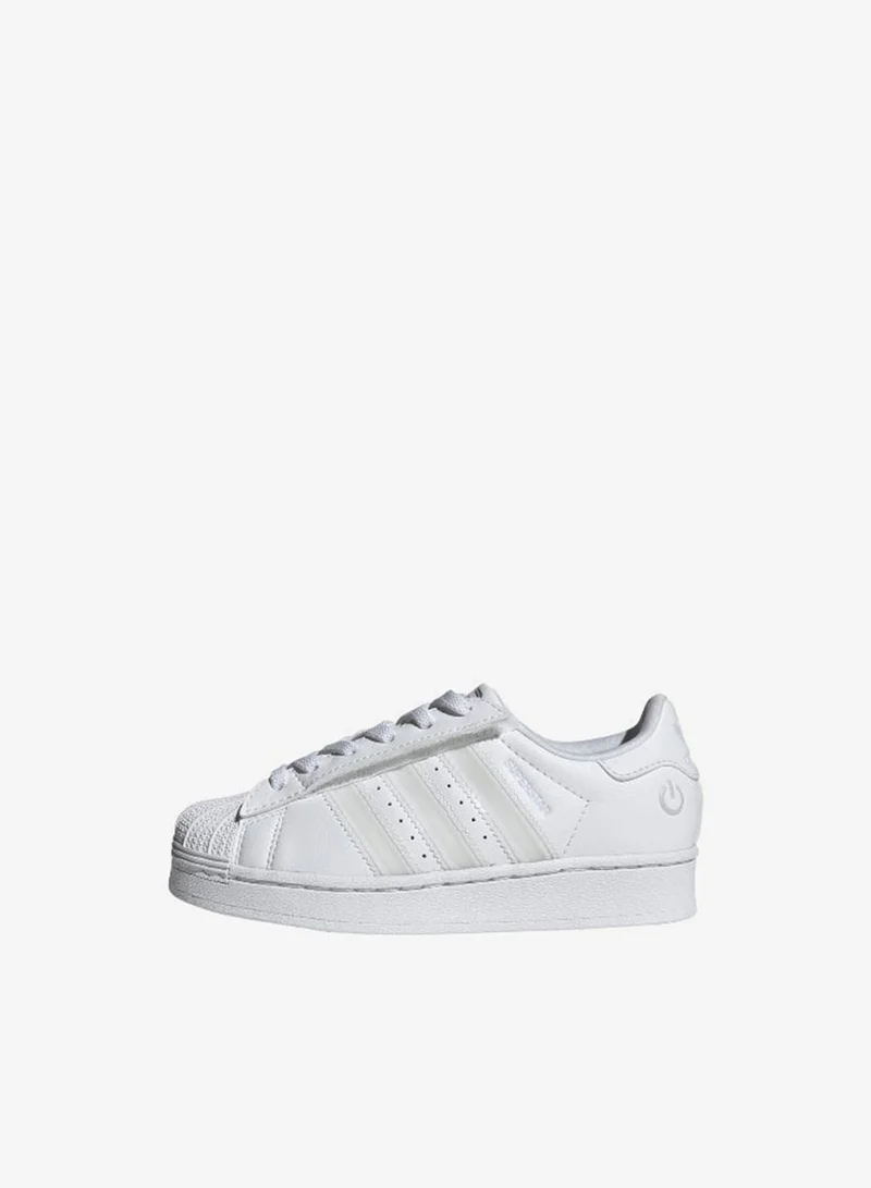 Adidas Originals FTWWHT/FTWWHT/FTWWHT Superstar Led Lights Cf El C U White Originals Shoes For Kids  | Best Price UAE