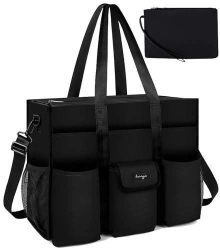 BARRGIE Utility Tote Bag for Women Multiple Pockets Teacher Tote Work Bag for Teachers|Students|Office Worker - Image 1