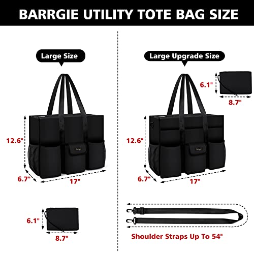 BARRGIE Utility Tote Bag for Women Multiple Pockets Teacher Tote Work Bag for Teachers|Students|Office Worker - Image 4
