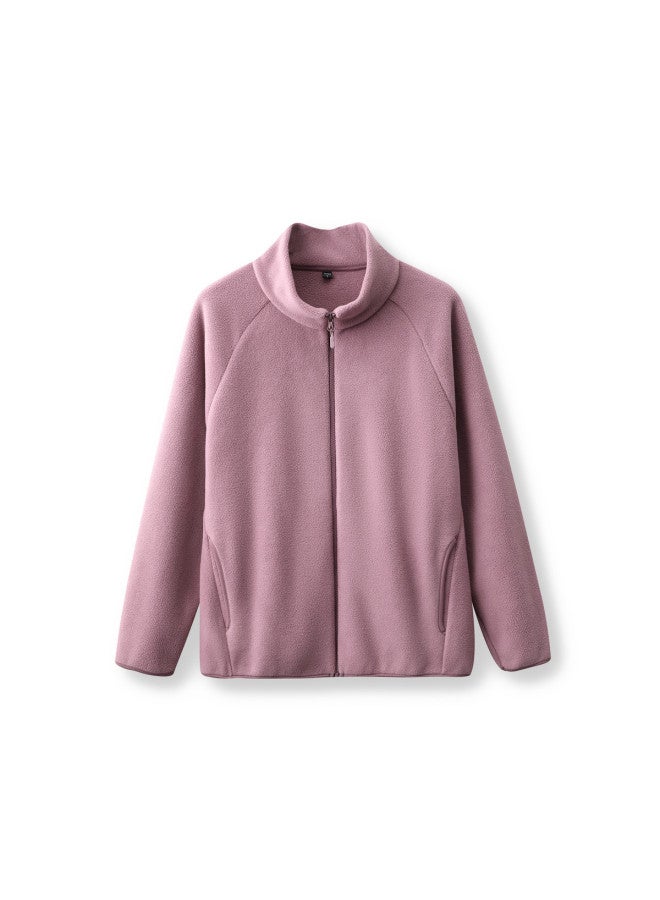 Flying in the snow Multi-color Versatile Casual Short Fleece Jacket 2025 Autumn/winter Urban Minimalist - Image 2
