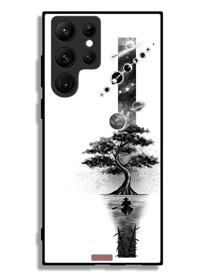 Tolwak Samsung Galaxy S22 Ultra 5G Protective Case Cover Earth Space Art - Image 3