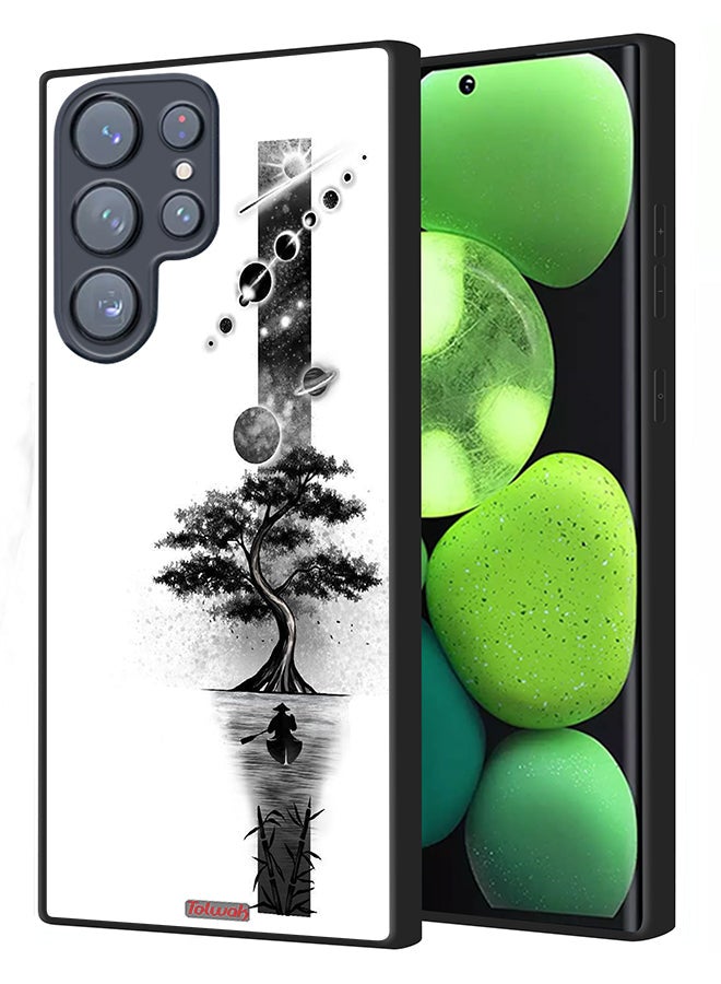 Tolwak Samsung Galaxy S22 Ultra 5G Protective Case Cover Earth Space Art - Image 1