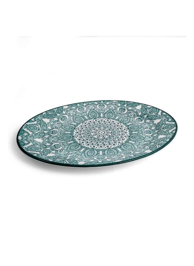 Arabesque Green Oval Plate 35 cm - pzsku/ZDA0E5771F1FDB5B53EAFZ/45/_/1678342226/8442a983-0f40-42a2-b057-82aa0a5ee865