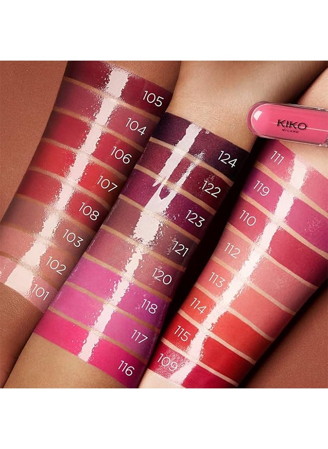 Unlimited Double Touch Matte Lipstick 108 Satin Currant Red, Double Ended Liquid Lip Gloss, Glossy Finish Long Lasting Non Sticky - 6ML