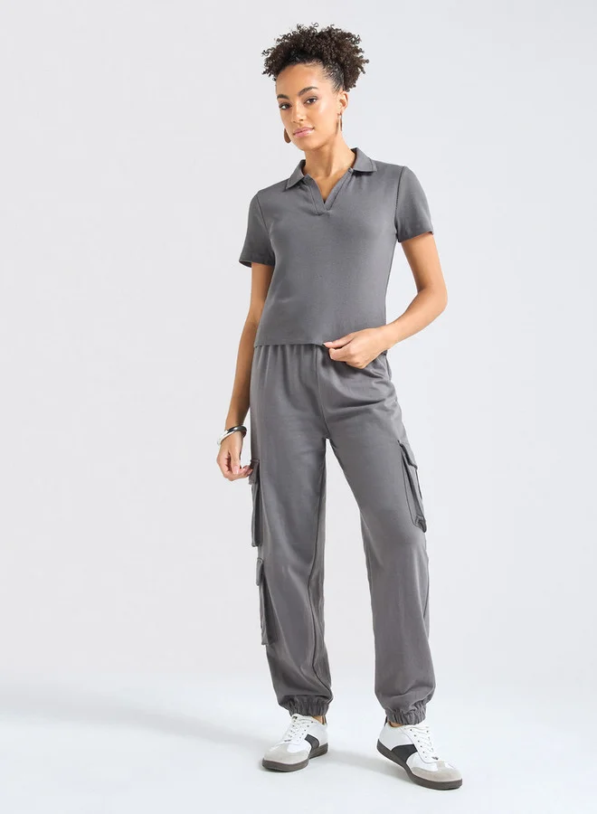 Splash FAV Short Sleeve Fitted Top And Cargo Pant