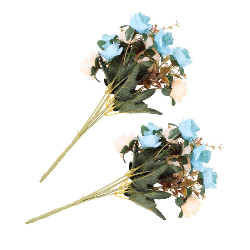 2pcs Realistic Simulation Rose Decors Flower Arrangement Rose Props Home Decors - Image 1