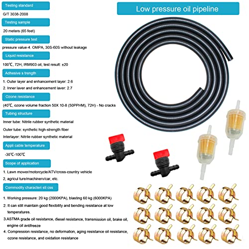 RUIDELI 1/4 Fuel Line 1/4 Inch Fuel Hose 10FT 6MM 4AN NBR Fuel Line For Small Engines E85 E10 Fuel System - Image 2