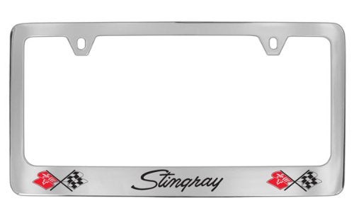 Chevrolet Corvette C3 Chrome Plated Metal License Plate Frame Holder - Image 5