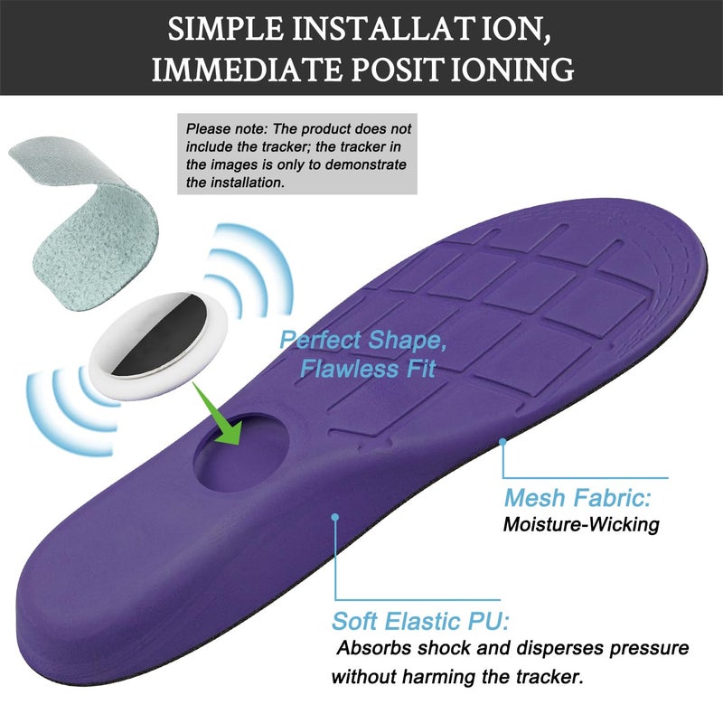 Endoto Insoles for Airtag Tracking Devise Hidden Holder for Kids Child and Adults, Comfortable Securely Mounted Shoe Inserts for Footwear (US Patent: USD1082268) (190mm) - Image 2