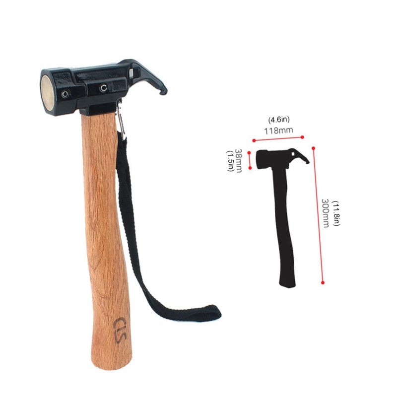 Multi Function Outdoor Tent Hammer Lightweight Camping Tool with Comfortable Handle Quadrangle Design - Image 2