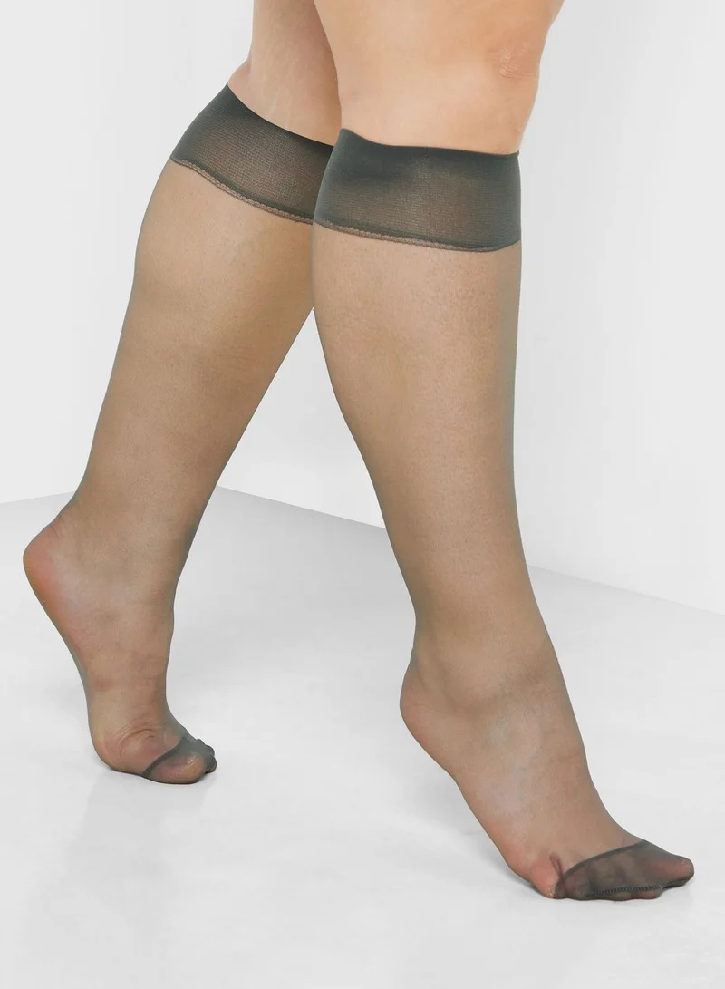 EVANS Two Tone Knee High Tights