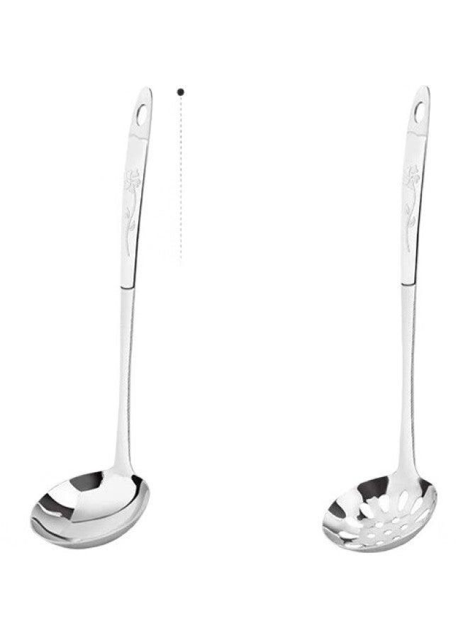 MAX COOK Hot Pot Ladle Set, Thickened Stainless Steel Soup Ladle And Strainer, Rose Series Mcmg-02 - Image 1
