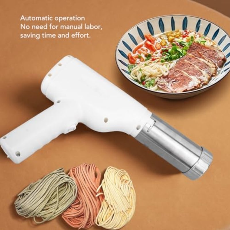 Handheld Electric Pasta Maker, 5 In1 Cordless Pasta Machine, Portable Noodle Maker with 5 Shaping Moulds, Homemade Spaghetti Machine - Image 5