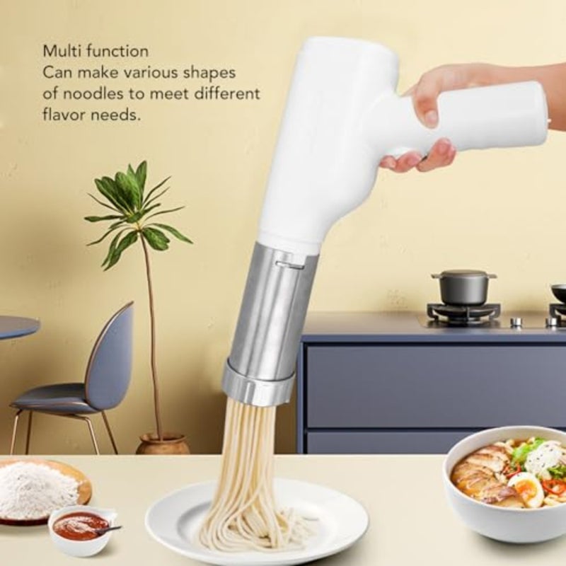 Handheld Electric Pasta Maker, 5 In1 Cordless Pasta Machine, Portable Noodle Maker with 5 Shaping Moulds, Homemade Spaghetti Machine - Image 2