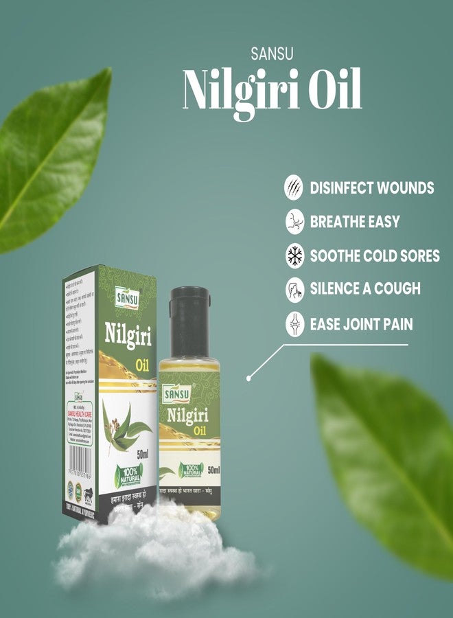 Sansu Organic Nilgiri Oil 50ml (Pack of 4). - Image 2