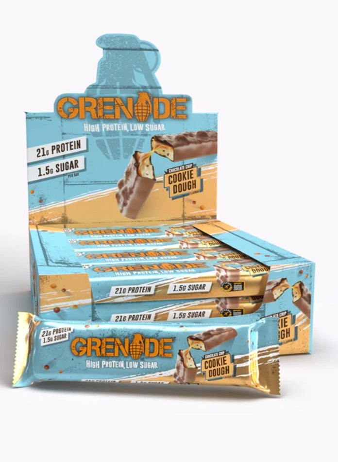 Grenade High Protein Bar Cookie Dough Flavor Pack of 12 - Image 1